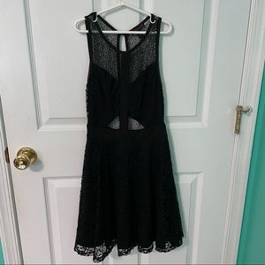 Material Girl Black Lace Cutout Dress